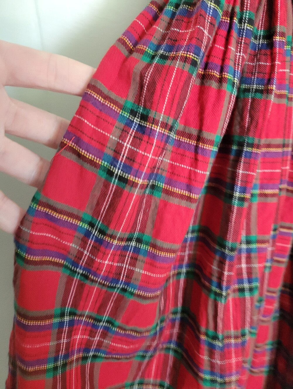 Modcloth Red Plaid Swing Dress Rockabilly Pin Up Retro Netted Skirt Holiday 16 - Picture 8 of 14